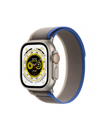 Apple Watch Ultra Smartwatch (blue/grey, 49mm, Trail Loop, Titanium Case, Cellular) MNHL3FD/A