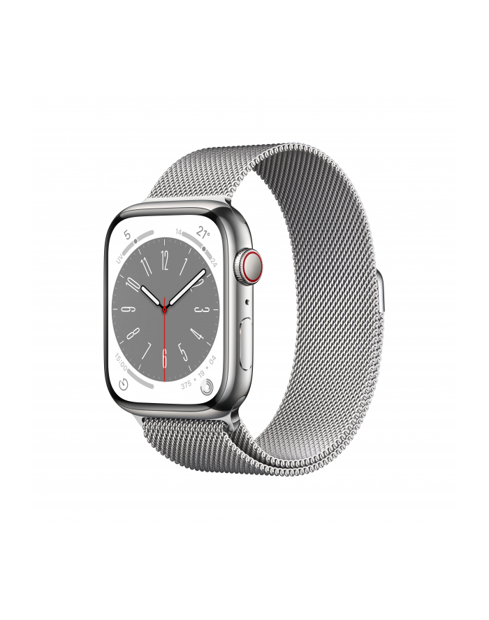 Apple Watch Series 8 Cell Smartwatch (milanaise silver, 45mm, stainless steel, 4G) MNKJ3FD/A główny