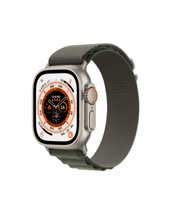 Apple Watch Ultra Smartwatch (green, 49mm, Alpine Loop, Titanium Case, Cellular) MQFN3FD/A
