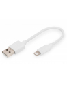 digitus Kabel do transmisji danych/ładowania USB A/Lightning MFI 0,1m Biały - nr 1