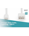 digitus Kabel do transmisji danych/ładowania USB A/Lightning MFI 0,1m Biały - nr 5