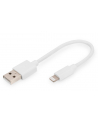 digitus Kabel do transmisji danych/ładowania USB A/Lightning MFI 0,1m Biały - nr 6