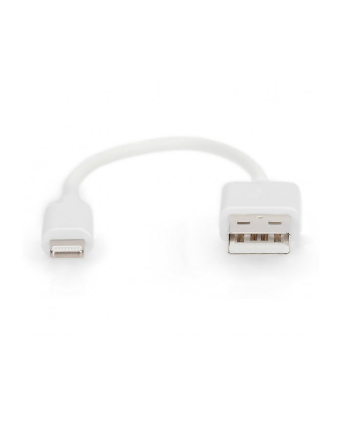 digitus Kabel do transmisji danych/ładowania USB A/Lightning MFI 0,1m Biały główny