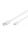 digitus Kabel do transmisji danych/ładowania USB A/Lightning MFI 2m Biały - nr 6
