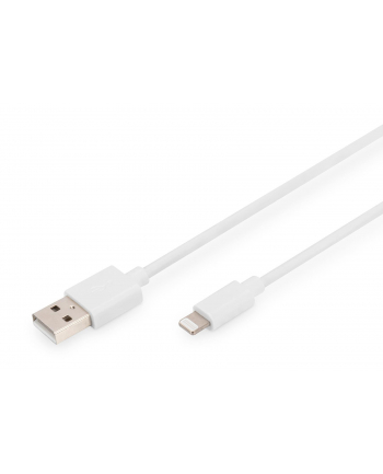 digitus Kabel do transmisji danych/ładowania USB A/Lightning MFI 2m Biały