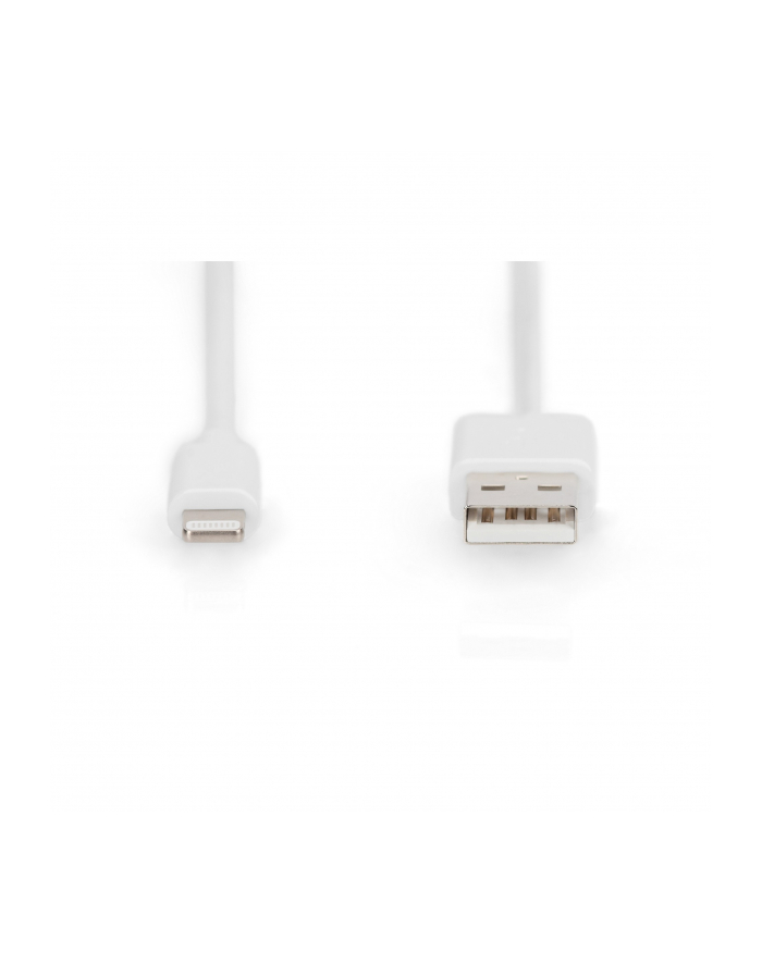 digitus Kabel do transmisji danych/ładowania USB A/Lightning MFI 2m Biały główny