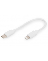 digitus Kabel do transmisji danych/ładowania USB C/Lightning MFI 0,10m Biały - nr 6
