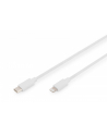 digitus Kabel do transmisji danych/ładowania USB C/Lightning MFI 2m Biały - nr 1