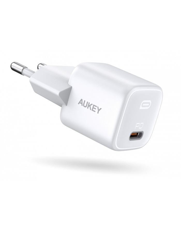 aukey Mini ładowarka sieciowa PA-B1 Omnia  1xUSB-C Power Delivery 20W 3A Biała główny