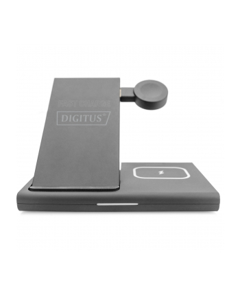 digitus Stacja ładująca indukcyjna 3w1 składana 15W MagSafe + Qi 1m USB Czarna