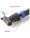 fischer die fahrradmarke FISCHER bicycle mini pump, double stroke, reversible, air pump (Kolor: CZARNY/blue) - nr 11