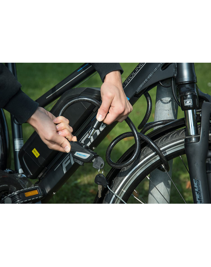 fischer die fahrradmarke FISCHER bicycle cable lock (Kolor: CZARNY, 60 cm, 14 mm) główny