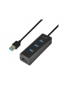 axagon HUB 4-portowy HUE-S2BL USB 3.2 Gen 1 charging hub 1.2m   kabel micro USB - nr 1