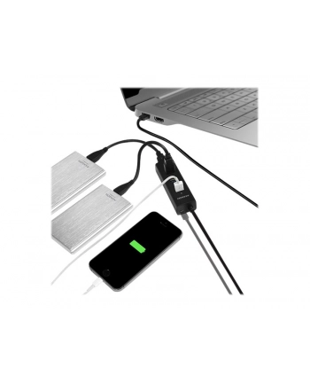 axagon HUB 4-portowy HUE-S2BL USB 3.2 Gen 1 charging hub 1.2m   kabel micro USB