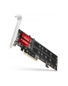 axagon Karta rozszerzeń PCEM2-ND, PCIe x 8 kontroler 2x slot M.2 NVMe M-key RAID wsparcie dla płyt bez bifurkacji, w zestawie LP - nr 22