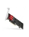 axagon Karta rozszerzeń PCEM2-ND, PCIe x 8 kontroler 2x slot M.2 NVMe M-key RAID wsparcie dla płyt bez bifurkacji, w zestawie LP - nr 27