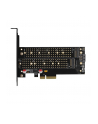 axagon Adapter wewnętrzny PCIe x4 M.2 NVMe M-key + SATAB-key slot, chłodnica, LP, PCEM2-DC - nr 9
