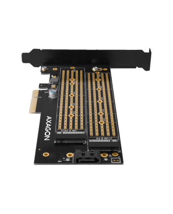 axagon Adapter wewnętrzny PCEM2-D, PCIe x4 M.2 NVMe M-key + SATAB-key slot, LP