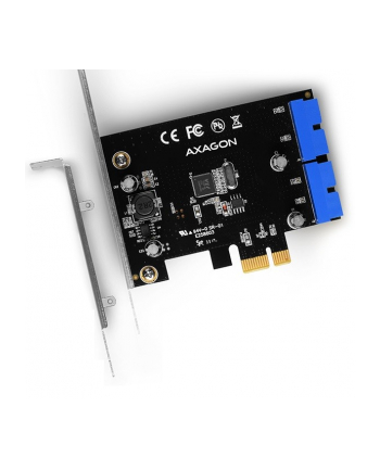 axagon Kontroler PCIe 2x wewnętrzny 19-pinowy port USB 3.2 GEN 1, UASP, w tym LP, PC(wersja europejska)-034VL