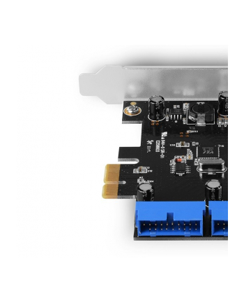axagon Kontroler PCIe 2x wewnętrzny 19-pinowy port USB 3.2 GEN 1, UASP, w tym LP, PC(wersja europejska)-034VL