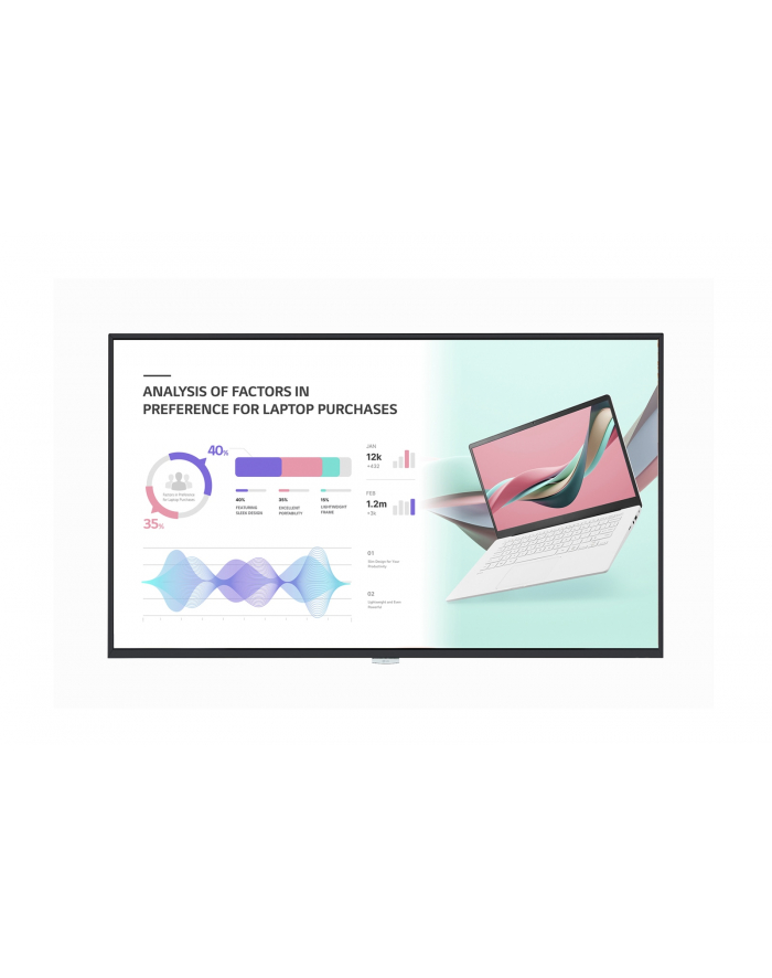 lg electronics Monitor wielkoformatowy 43 cale 43UH5J-H 500cd/m2 UHD 24/7 główny