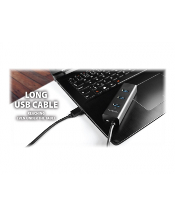axagon HUB 4-portowy HUE-S2BP USB 3.2 Gen 1 charging hub 1.2m   kabel, AC adapter