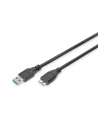 DIGITUS Kabel połączeniowy USB 3.1 Gen.1 SuperSpeed 5Gbps Typ C USB A/microUSB B M/M czarny 3m - nr 2