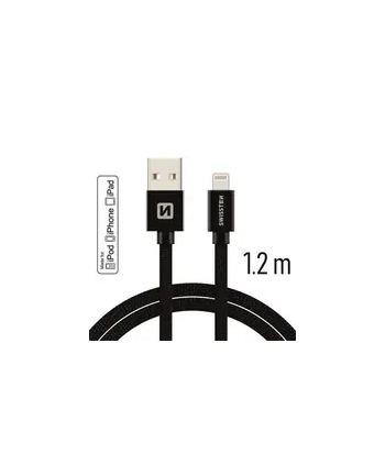 Swissten Kabel USB - Lightning 1,2m Czarny (71524201)