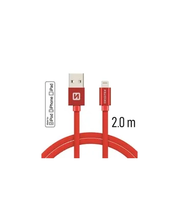 Swissten Kabel USB - Lightning 2m Czerwony (71524306)