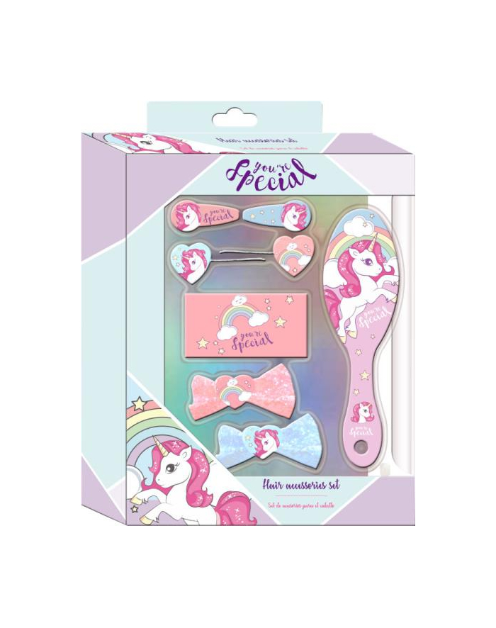 Zestaw akcesoriów do włosów 8el. Jednorożec Unicorn You're Special KL10217 Kids Euroswan główny