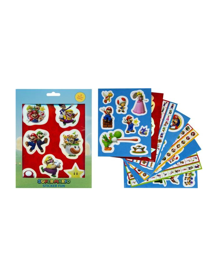Zestaw naklejek - 58 szt. Super Mario SUMB0061 Kids Euroswan główny