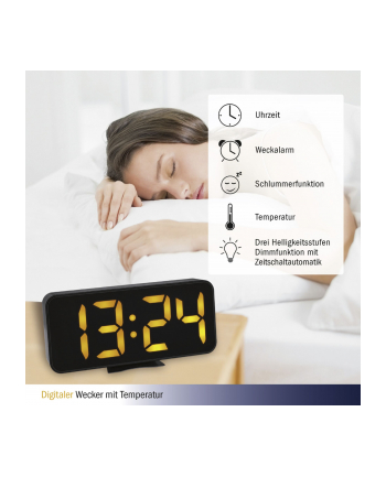 Tfa Dostmann Digital Alarm Clock With Led Luminous Digits (60202701)