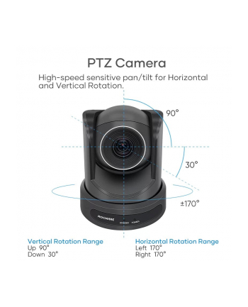 rocware RC20 - Kamera 1080p PTZ USB PTZ USB 1080p do wideokonferencji - 10x zoom optyczny