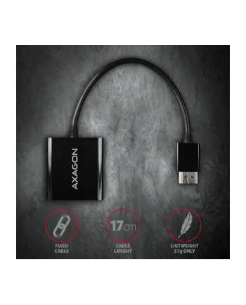axagon Adapter FullHD, wyjście audio, micro USB złącze zasilania RVH-VGAN, HDMI -> VGA nr 1
