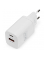 digitus Ładowarka sieciowa zasilacz 1x USB-A 12W 1x USB-C 18W PD 3.0 max. 30W Biała - nr 23