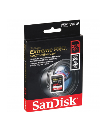 Sandisk Extreme Pro 256GB 300 MB/s, Class 10, UHS-II U3 V90