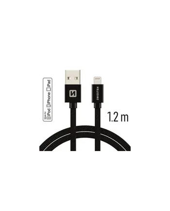 Swissten Kabel USB - Lightning 1,2m Czarny (71524201)