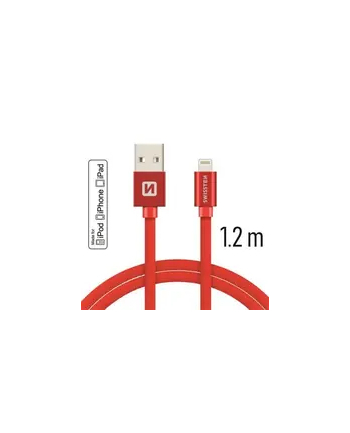 Swissten Kabel USB - Lightning 1,2m Czerwony (71524206) nr 1