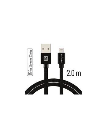 Swissten Kabel USB - Lightning 2m Czarny (71524301) nr 1