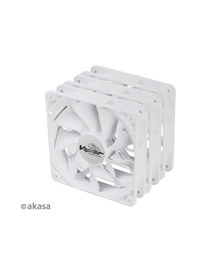 Akasa viper, white fan 12cm, 120x120x25mm, hdb, 4 pin (57233) główny