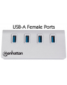 Manhattan Hub Usb 4-Portowy 4Xusb 3.0 (163767) - nr 1