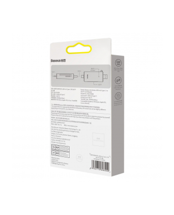 Baseus Lite Series adapter czytnik kart SD/TF USB Typ A/USB Typ C szary (WKQX060113)