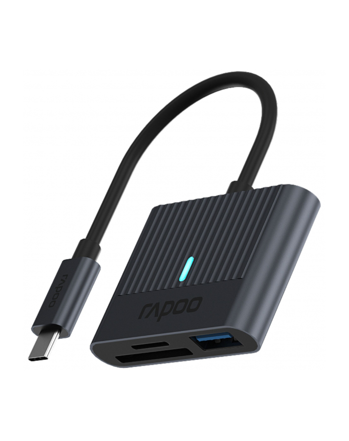 Redukcja Rapoo USB-C/USB-A, SD, Micro SD (UCR-3001) Czarna główny