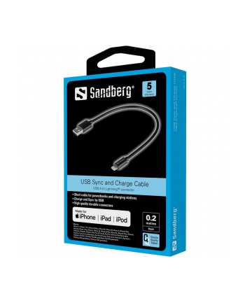Sandberg Kabel USB USB Lightning MFI 0.2m
