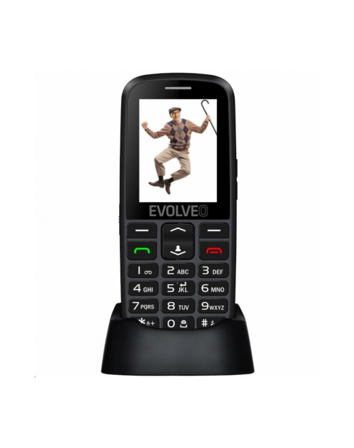 Telefon komórkowy dla seniorów z podstawką ładującą Evolveo Easyphone EG Czarny / EP-550-EGB główny