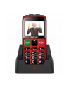Telefon komórkowy dla seniorów z podstawką ładującą Evolveo EB Czerwony / EP-850-EBR - nr 1