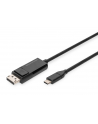 DIGITUS USB Type-C to DisplayPort Bidirectional max. Resolution 8K 30Hz lenghts 2m Black - nr 1