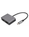 DIGITUS USB-C - DP + HDMI Adapter 20cm 4K/30Hz silver aluminum housing - nr 1