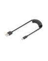 digitus Kabel spiralny USB A/USB C, USB 2.0, PD 60W, max. 1m Czarny - nr 6