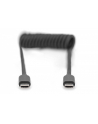 digitus Kabel spiralny USB C/USB C, USB 2.0, PD 60W, max. 1m Czarny - nr 18